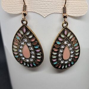 Western Boho Pastel Tones Dangle Earrings- NWOT